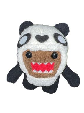 Domo Kun Limited Edition 7" Panda Bear Suit Plush Soft Toy Standing Collectible